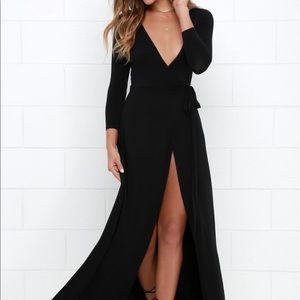 Black Wrap Maxi Dress